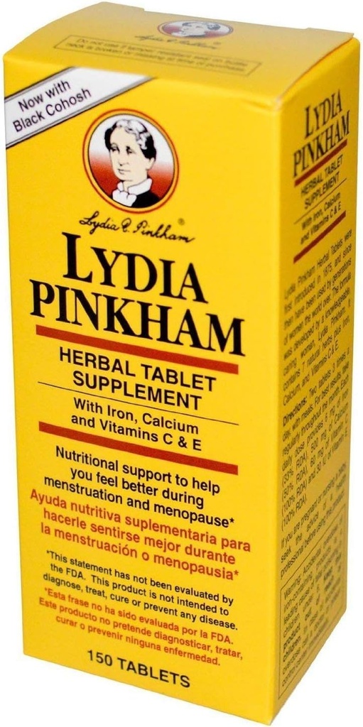 Lydia Pinkham comprimés à base de plantes Supplément 150 comprimés (paquet de 3)