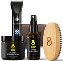 The Beard Club PT45 Bart Trimmer für Herren - Elektrische Akku wiederaufladbare, Bartcreme, Riptide Bart Spray, Bartbürste, Reisetasche– Geschenkset Bundle