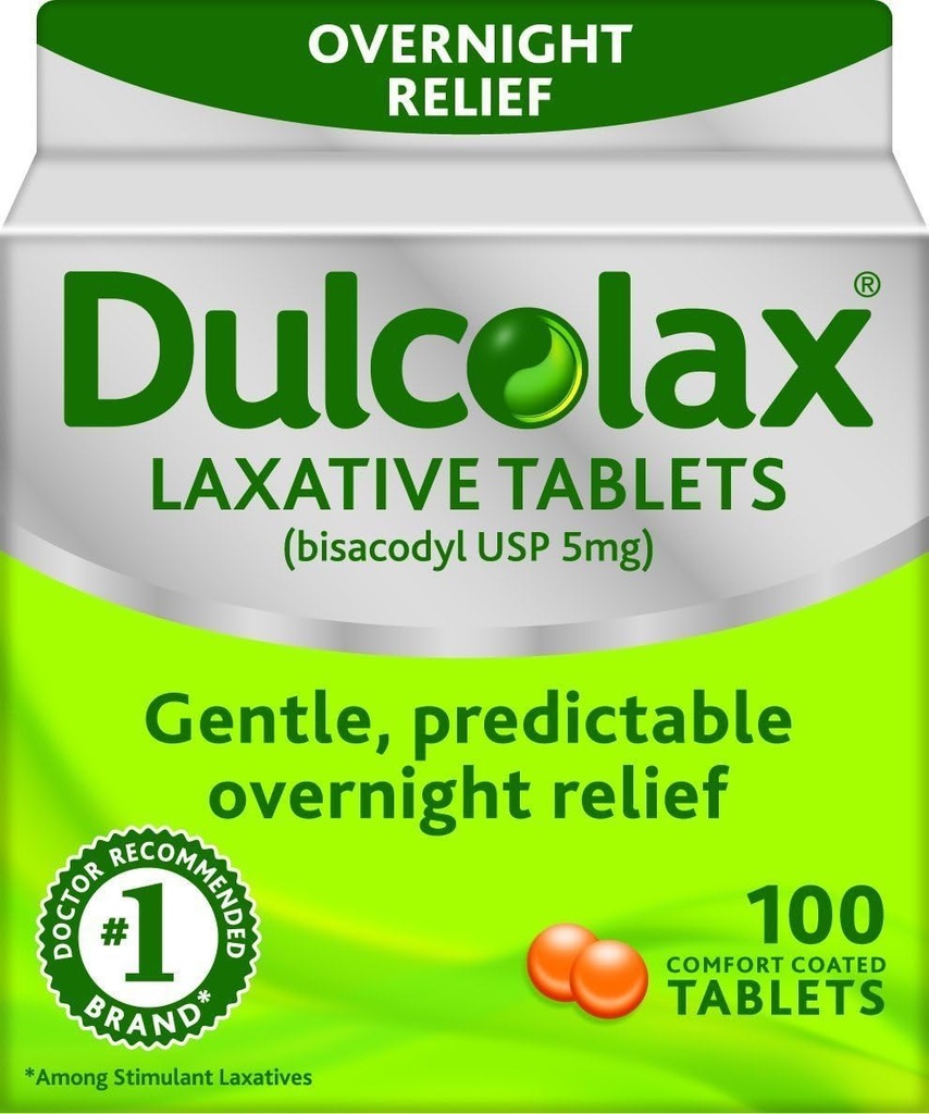 Dulcolax 5 mg Laxative Tabletten für die Verabreichung - 100 ea