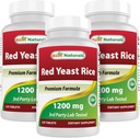 Best Naturals Red Yeast Rice 1200 mg (Non-GMO) 120 Tabletten (120 Count (Pack von 3))