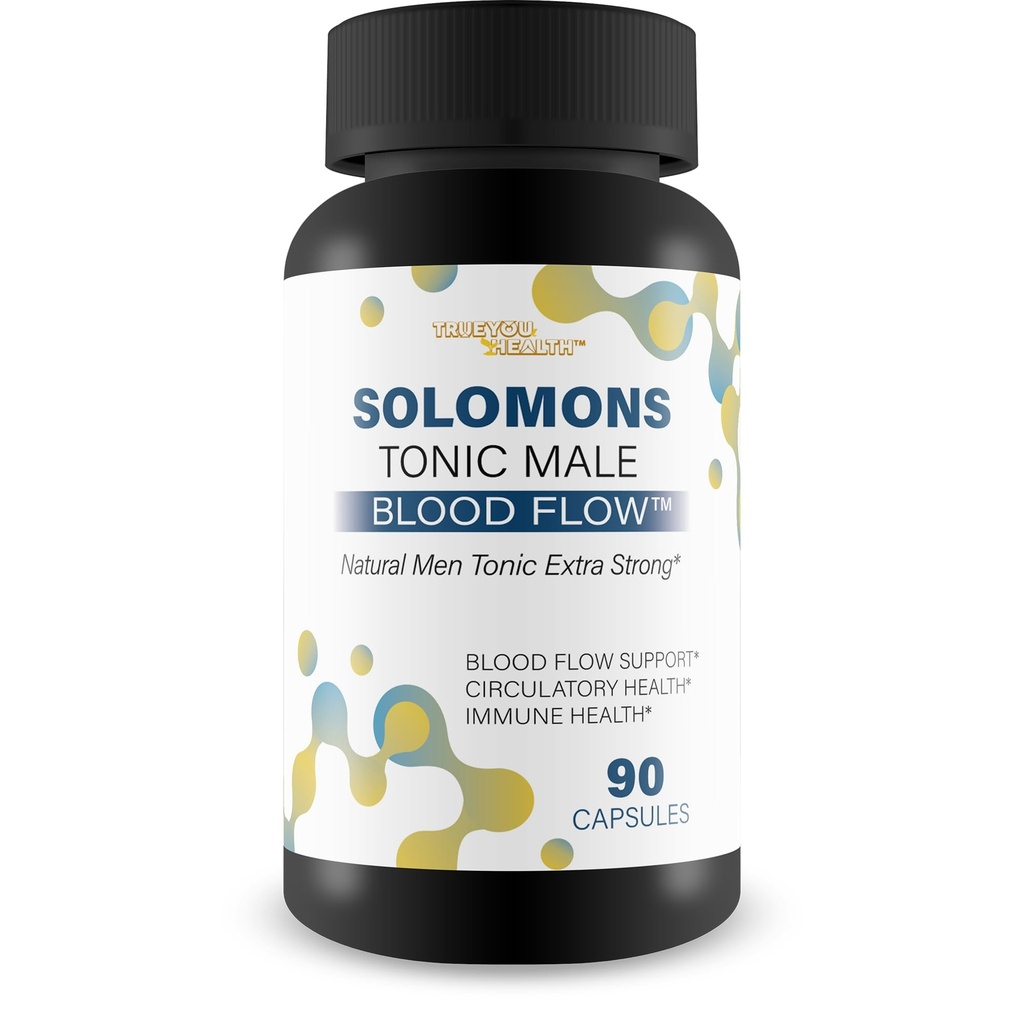 Solomons Tonic - Our Best Mens Blood Flow Supplement - Good Blood Flow Support - Male Blood Flow Capsules - Max Blood Flow Pills - Blood Circulation Supplements for Men - Male Blood Circulation Pills