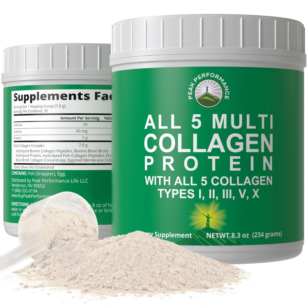 Peak Performance All 5 Multi-Collagen Protein Powder Peptides