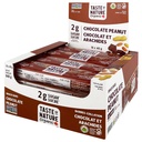 Gusto della natura - Organic 2g Zucchero Cioccolato Peanut - Basso Zucchero Snack e Bar colazione, Bar ad alta fibra di energia - 16 Conte Snack Pack