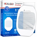 Dressing de film transparent 4" x 4.75" (10 Pack) - Bandes adhésives étanches pour douche post-chirurgicale, bouclier IV, soins post-tattoo, pinces respirantes claires par HEALQU