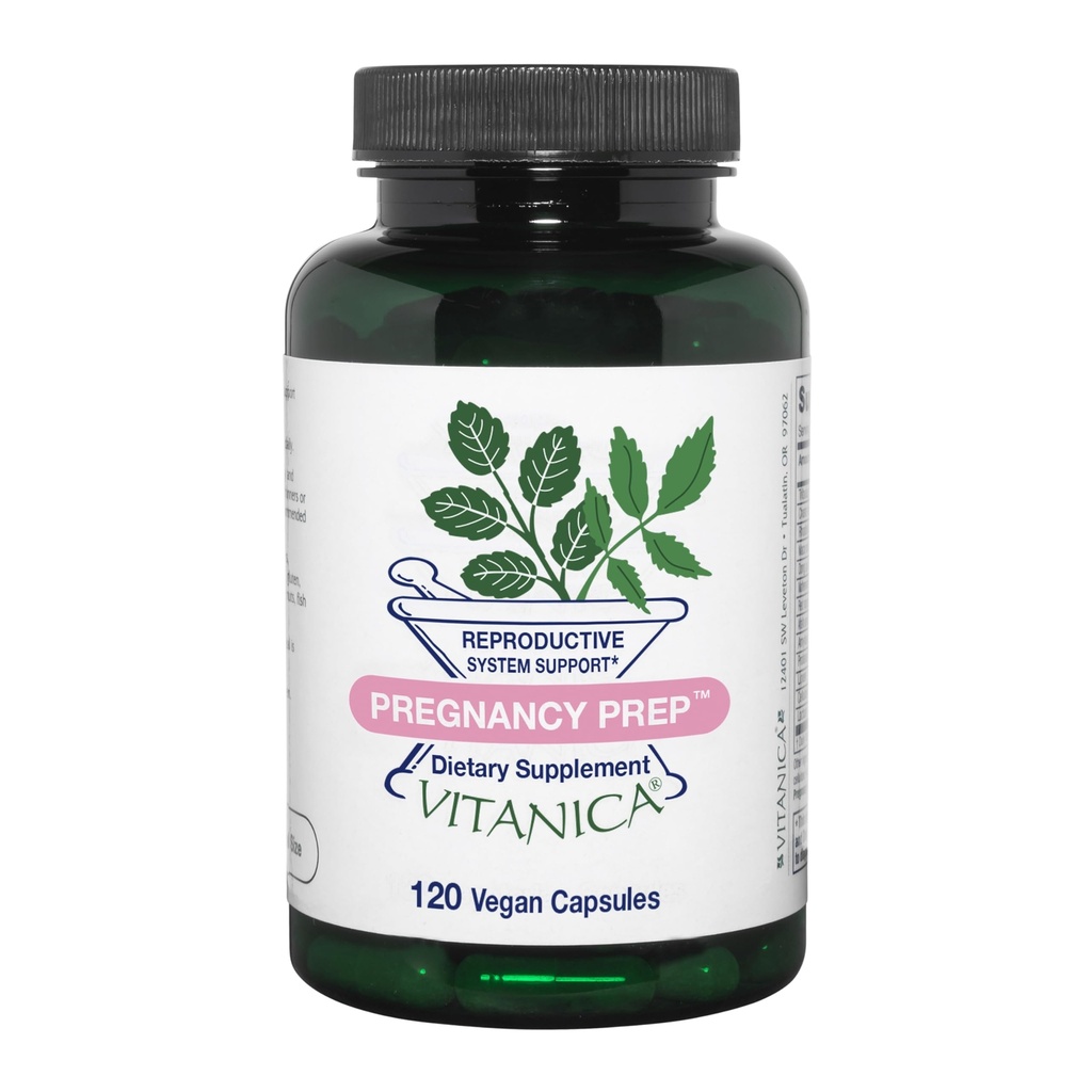 Vitanica Grossesse Prep, Soutien du système de reproduction, Vegan, 120 Capsules