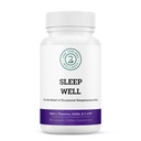 Sleep Well Calmness & Relaxing Support Formel - Leistungsstarke Mischung mit Magnesium, L-Theanin, GABA und Melatonin - verbessert die Entspannung + fördert gesunde Schlafmuster - 60 Kapseln