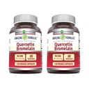 Erstaunliche Formeln Quercetin 800mg mit Bromelain 165mg, 120 Veggie Kapseln Ergänzung (Pack von 2) - Non-GMO - Glutenfrei - Unterstützt Gesamtgesundheit &amp; Wohlbefinden