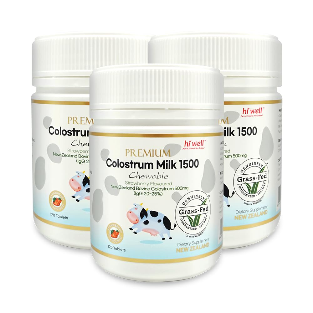 Hi Well Premium Grass-Fed Colostrum1500 120Tablets (3)