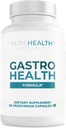 PUREHEALTH RESEARCH Gastro Health Formula - Alginato naturale per il riflusso acido - Supplemento DGL per il bruciore di stomaco e l'indigestione - Con carciofo, Rhodiola Rosea, Acido ialuronico, Quince & More - 90 capsule