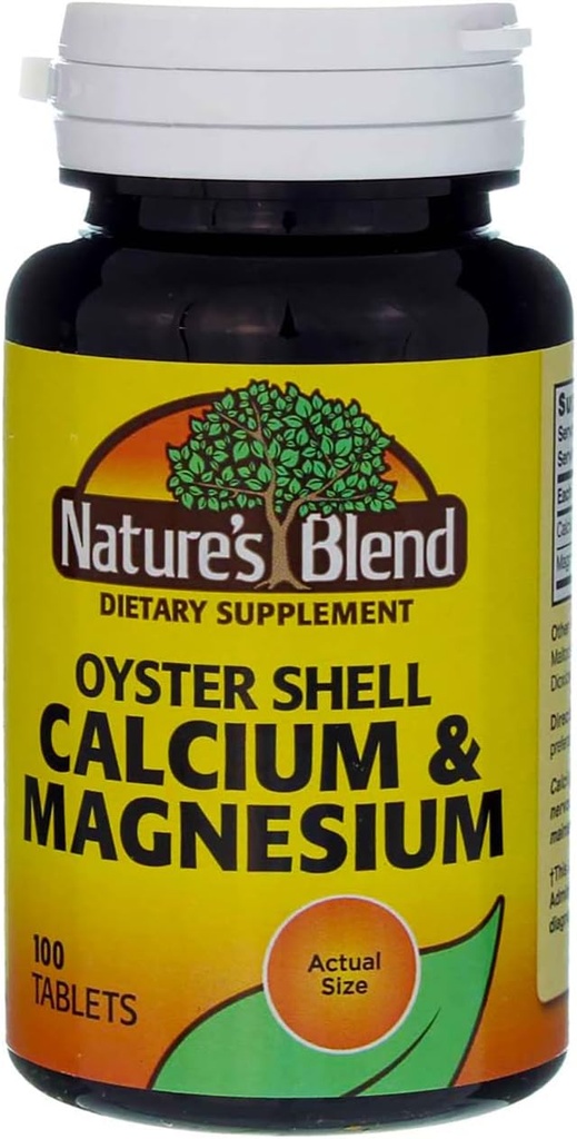 Nature's Blend Oyster Shell Calcium & Magnesium 100 Tabs (079854500233-1a)