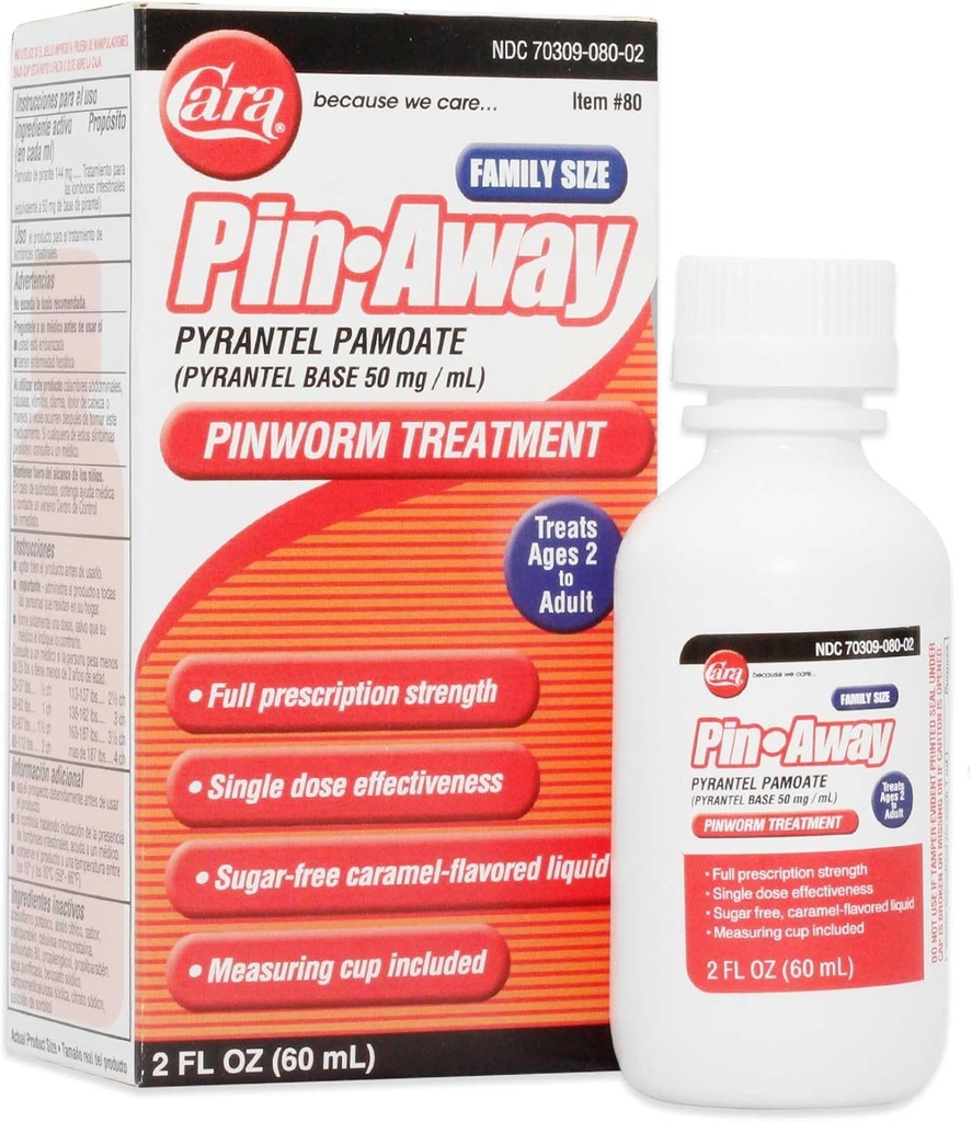 CARA Pin-Away Pinworm Medizin, 2 flüssige Unze