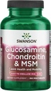 Swanson Mini-Tabs Glucosamine Chondritin & Msm Mobilité conjointe Flexibilité Confort Cartilage Tissus conjonctifs Soutien à la santé 750/600/300 Milligrammes 360 Tabs