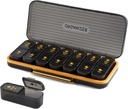 Organisateur hebdomadaire de pilules 2 fois par jour - Pill Case Am Pm - Travel Pill Box 7 Day Portable Daily Vitamine Conteneur Distributeur de médecine esthétique avec 7 compartiments séparés Matin Night Supporter supplément