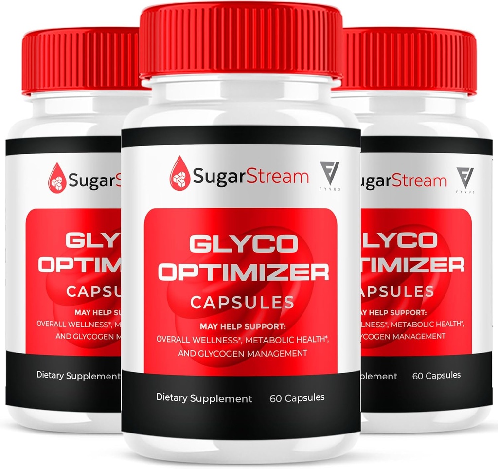 (3 Pack) Zuckerstrom Glyco Optimizer Kapseln, SugarStream Advanced Glyco Optimizer und Blut Unterstützung Ergänzung, Zuckerstrom maximale Stärke Glycogen Unterstützung Multivitamin Formel (180 Kapseln)