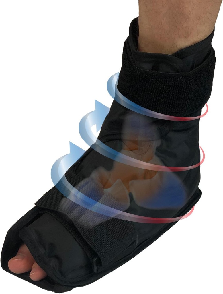 Fuß- &amp; Knöchel Schmerzlinderung Hot/Cold Gel Wrap - Beheizt oder gekühlt, Ziele alle Bereiche von Knöchel & Fuß - Groß