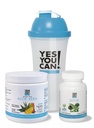 Oui, vous pouvez ! Trousse de désintoxication - Comprend YYC! Capsules, Aloe Vera Drink Mix et bouteille d'eau, kit de nettoyage du corps, nettoyage quotidien et hydratation appropriée avec des vitamines - (Mango)