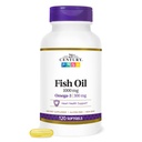 21st Century Fish Oil 1000 mg Softgels, (300 Count), Distillato molecolare, Supplemento Omega 3 con EPA & DHA, Purificato per eliminare mercurio, Supporta la salute cardiovascolare, Gluten Free & Non-OGM