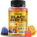 Olio di semi neri & Gummies di miele - Olio di semi neri 500mg con Biotina, Estratto di Ashwagandha, Estratto di curcuma, Vitamina C & B6 - Supporti Immune & Digestione