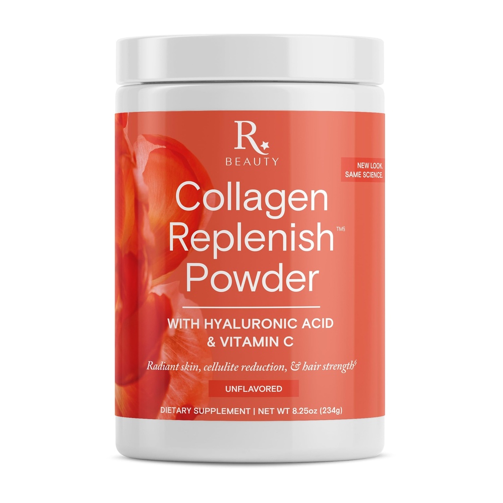 Polvere replenish del collagene di bellezza di riserva - Collage no-taste per la crescita della pelle e dei capelli radianti - si mescola facilmente in liquido o Smoothie - 8,25 oz