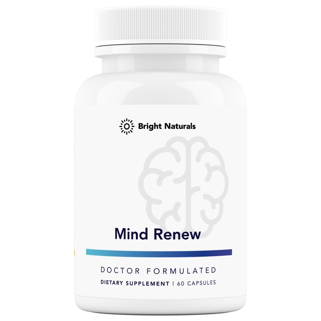 Mind Renew - Made in USA - Brain Supplement für Gedächtnis und Fokus - Unterstützung Vitalität und Energie, 60 Kapseln