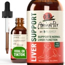 Supporto per il fegato dell'animale domestico per cani e gatti - consegna semplice del liquido, mescola facilmente con il cibo o l'acqua - cardo del latte, dadelion e carciofo - assorbimento potenziato - 2 fl oz