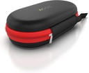 AGOZ Asthma Inhaler Medizin Travel Case Pouch Cover, Inhalerhalter mit Reißverschluss Schließung und Handgelenkriemen (schwarz/rot)