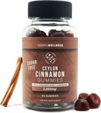 Ceylon Cinnamon Sugar-Free Gummies - 120ct | 2000mg Per Serving | Antioxidant & Joint Support | Delicious Apple Pie Flavor | Vegan & Gluten-Free Cinnamon Supplements
