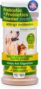 Probiotici a polvere per cani e gatti supporto immunitario digestivo supporta l'immunità di nutrizione di Gut Flora (90 Scoop Pack 1)