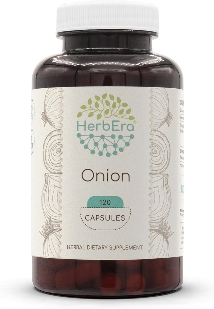 Cipolla di HerbEra 120 capsule, 500 mg, cipolla (Allium Cepa) Bulbo essiccato (120 capsule)