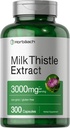 Horbäach Lait Thistle Supplément de 300 capsules Extrait de plantes non-OGM, sans gluten