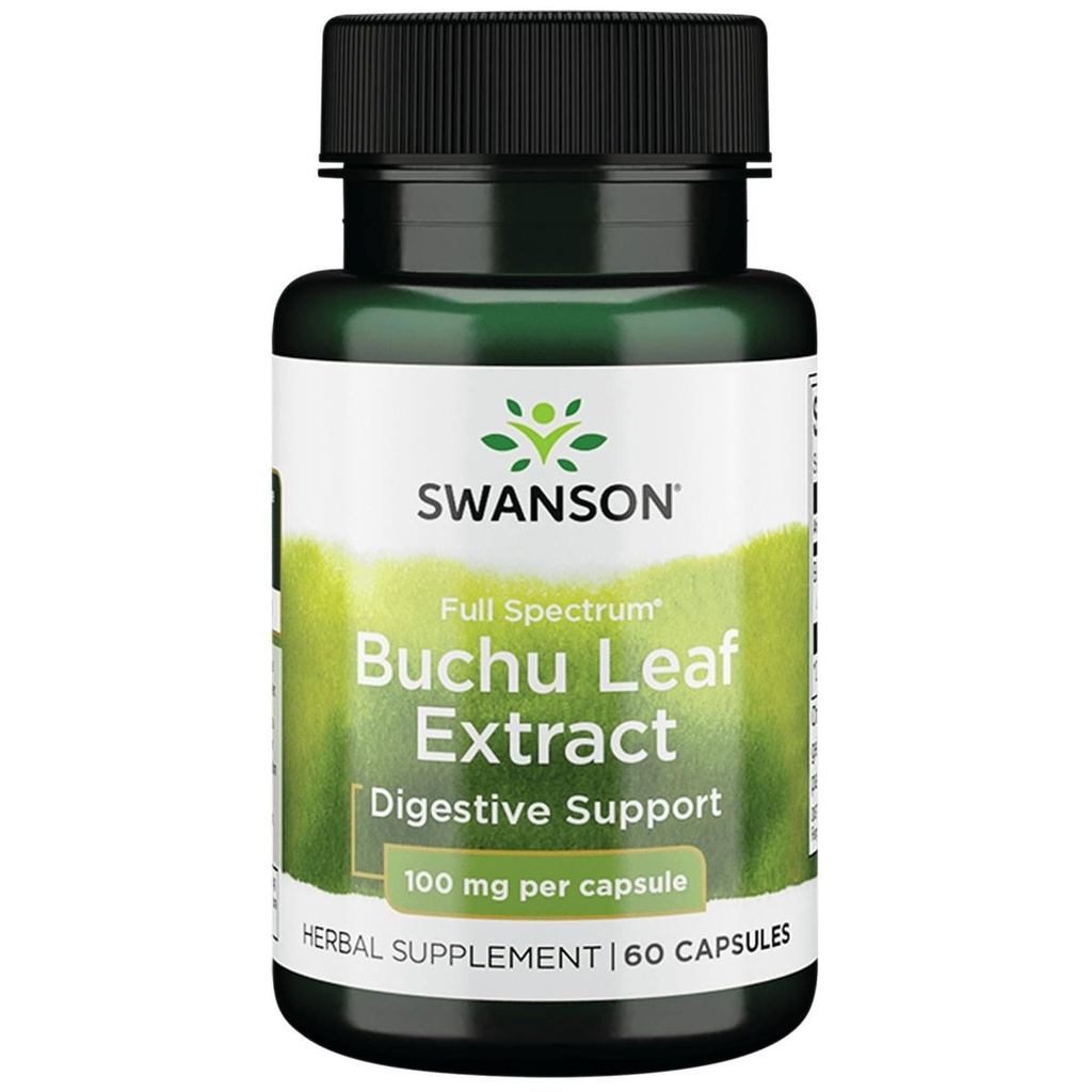 Swanson Buchu Leaf - 4:1 Estratto - Supplemento di erbe - (60 capsule, 100 mg ogni)