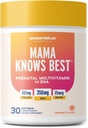 Oceanblue Essentials Mama sait mieux – 30ct – Multivitamine prénatale avec Omega-3 DHA – Soutient une grossesse en santé – Facile à avaler Softgels – Saveur d'orange savoureux – 1 mois d'approvisionnement