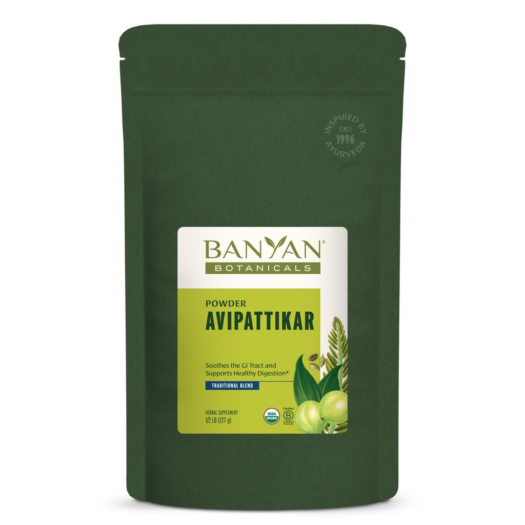 Banyan Botanicals Avipattikar Powder – Organic Digestion Supplement mit Ginger, Cardamom & Vidanga -– Unterstützt gesunde Magensäure Balance* – 1⁄2 lb. – Non-GMO Sustainable Sourced Vegan