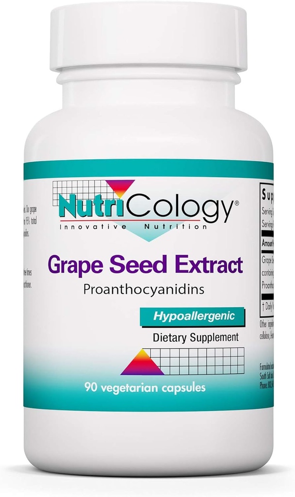 Tubi di coltura - Estratto di semi di uva, Proanthocyanidins, Polifenoli, Integratore di erbe, Organico, 300mg capsule - 90 Conte