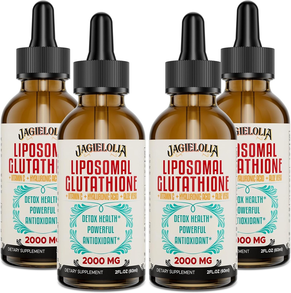 Liposomale Glutathione Liquid 2000MG – Antioxidante Detox-Ergänzung für Frauen & Männer, Aging Defense, Liver Function & Energy, mit Hyaluronsäure + Aloe Vera + Vitamin C, Natural & Vegan, 8 FL.OZ