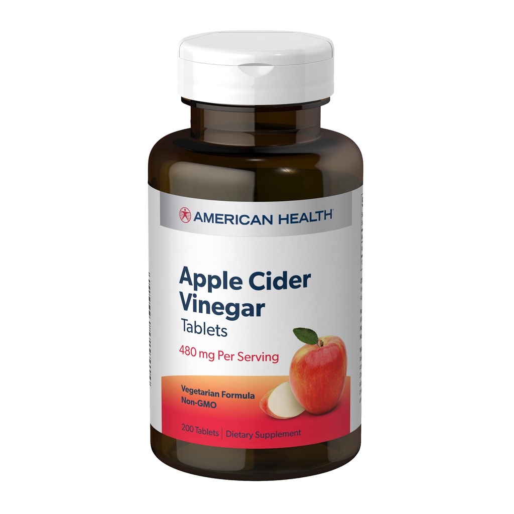 Vinaigre de cidre de pomme Produits de santé américains 200 Tabs