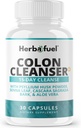 Pulire il colon - Supporta Detox, Gut Health, & Bloating Relief - Contiene erbe, fibre e probiotici - Formula di pulizia avanzata con Psyllium Husk Powder, Non-GMO, 30 capsule