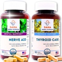Natürliche Schlafhilfe & Schilddrüse Erneuerung | 9 Bio Kräuter & Seaweed | mit Valerian Root, Schilddrüsenunterstützung und Hormongleichgewicht mit Kelp | 1350 mg pro Servieren | von Sana Herbal