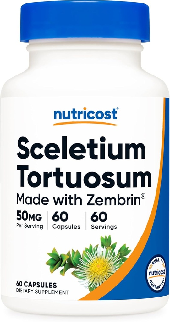 Nutricost Zembrin (Sceletium Tortuosum) 60 Capsules (50mg Each) - Vegetarian Capsules, Non-GMO, Gluten Free
