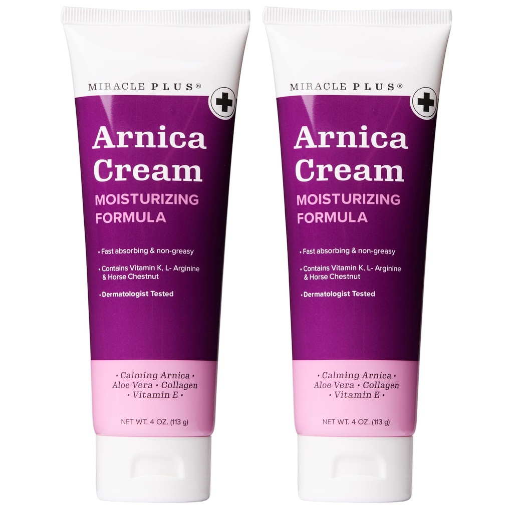 Crème Miracle Plus Arnica Crème Extra Strength Bruit Relief Lotion Pour Bruiser et Gonfler sur la peau.