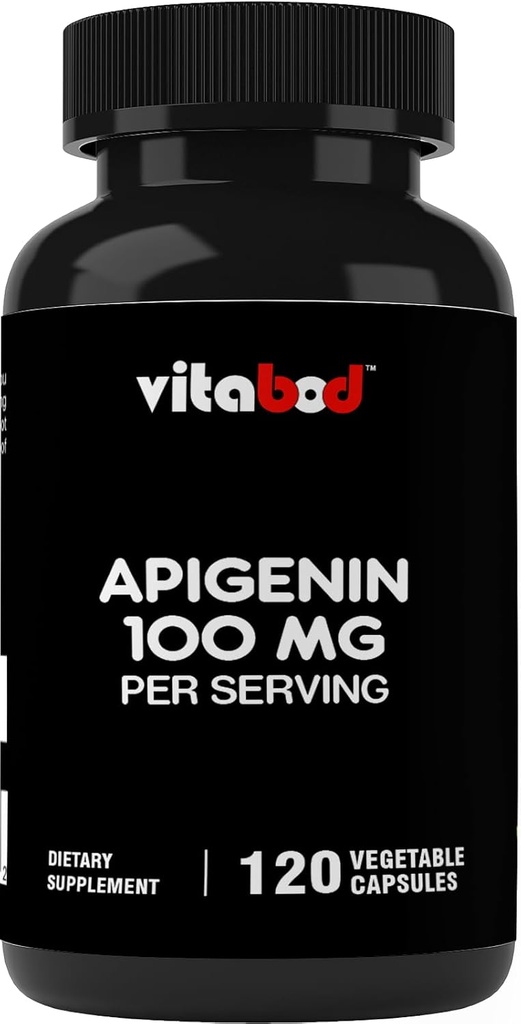 Apigenin 100mg pro Servierung - 120 pflanzliche Kapseln - Roher Pflanzenextrakt aus Kamille Blume - Nicht Habit-Formung - aktive Bioflavonoide & Antioxidantien