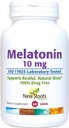 NUOVO ROOTS HERBAL Sleep Supplement | Pure Melatonin 10 mg (60 compresse - 3 mesi di fornitura), Non Habit Forming, Natural Sleep Aid, Non OGM