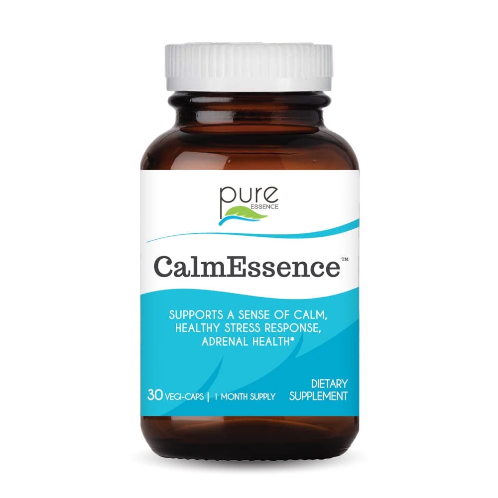 ESSENCE PURE LABS Essence calme - Supplément naturel dormant et anti-stress pour les adultes - Allégement du stress calmant (30 capsules)