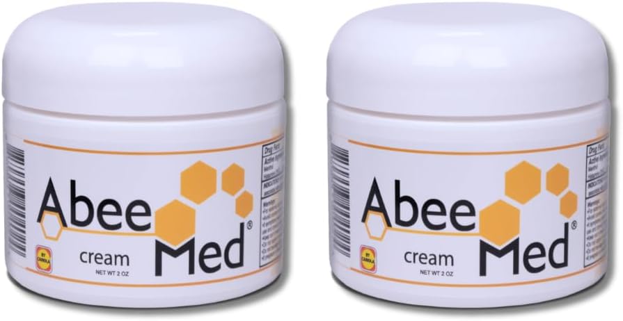 AbeeMed Bee Venom Cream - Apitoxin naturale con polline di api, camomilla, mentolo - crema comune di api Venom per muscolo, articolazioni Bone &, Quick Relief, Sprains, Strains - Formula di resistenza extra - 2oz
