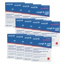 Comprimés MAJOR Toux et HBP froid - Antihistaminique et suppresseur de Toux pour les personnes ayant une pression artérielle élevée - Dextrométhorphane HBr, Maléate de chlorphéniramine - 16 Nombre (12 Pack)