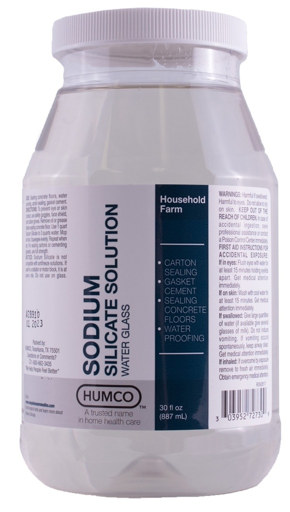 Humco Sodium Silicate Lösung 30 oz, Wasserglas.