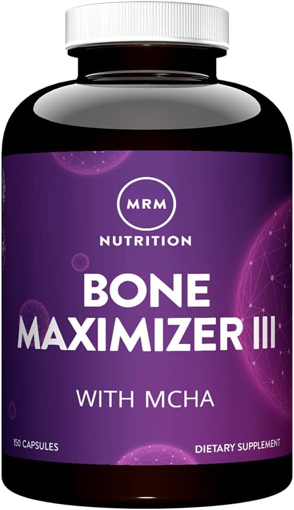 MRM Nutrition Bone Maximizer III - Supplement for Women & Men- New Zealand MCHA Calcium with Vitamin D3 and Vitamin K2 MK-7, High Potency Bone Health Formula with Magnesium and Zinc - 50 Servings