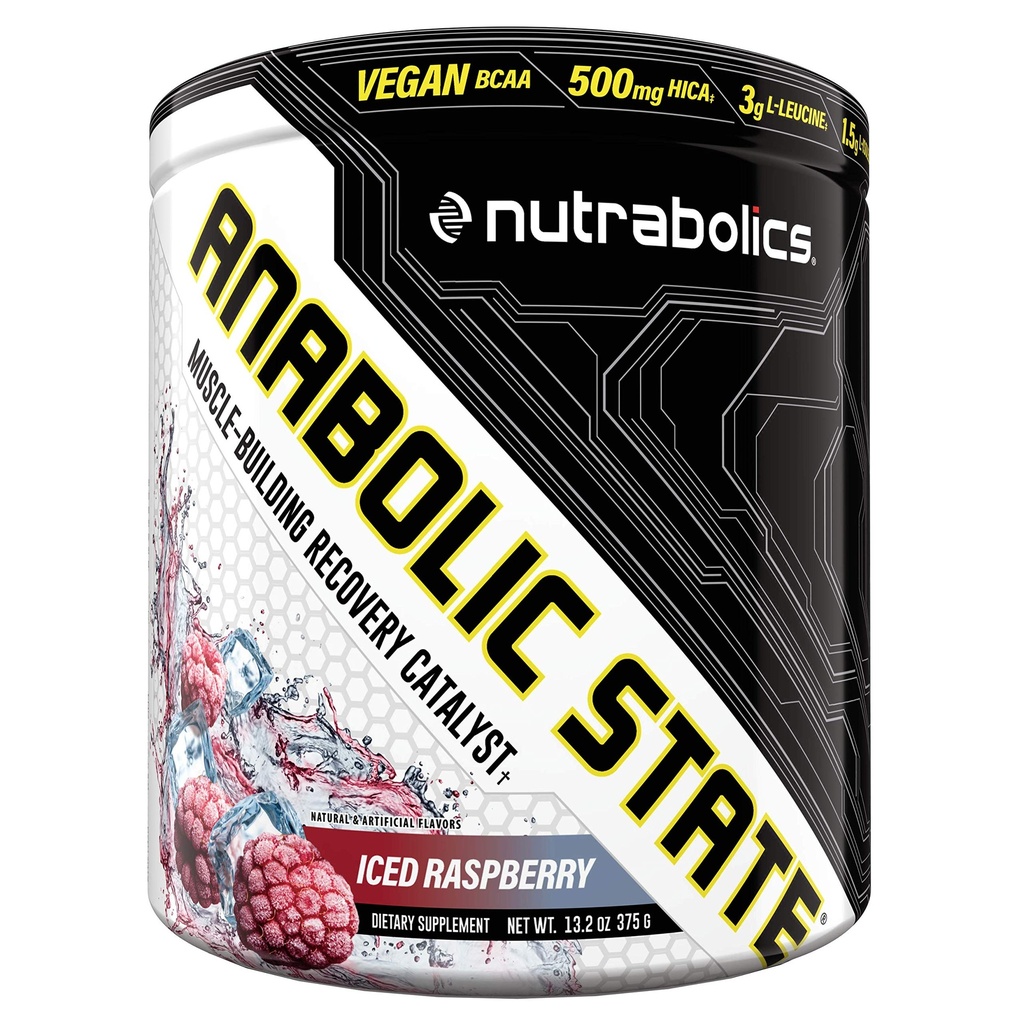 Nutrabolics Dietary Supplement Anabolic State Iced Raspberry 375g (30 Servings)