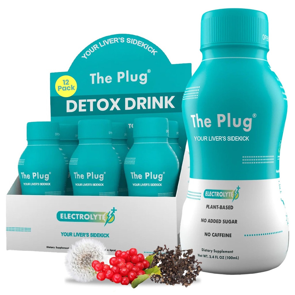 Il Plug Liver Cleanse Detox & Riparazione Bevande Elettroliti Biologico Erboristeria Liquida Disintossicazione Piante Corpo Supplemento Perdita di Peso Salute Naturale Hydrate Sport Energia Immunità Shots Minerals Vitamins