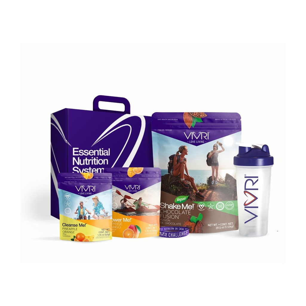 VIVRI 10 giorni ENS Challenge | Shake Me! Vegan Chocolate Fusion | Power Me! Orange Mango | Cleanse Me! Ananas Orange | Meal Sostituzione Shake & Protein Powder | Detox & Energy
